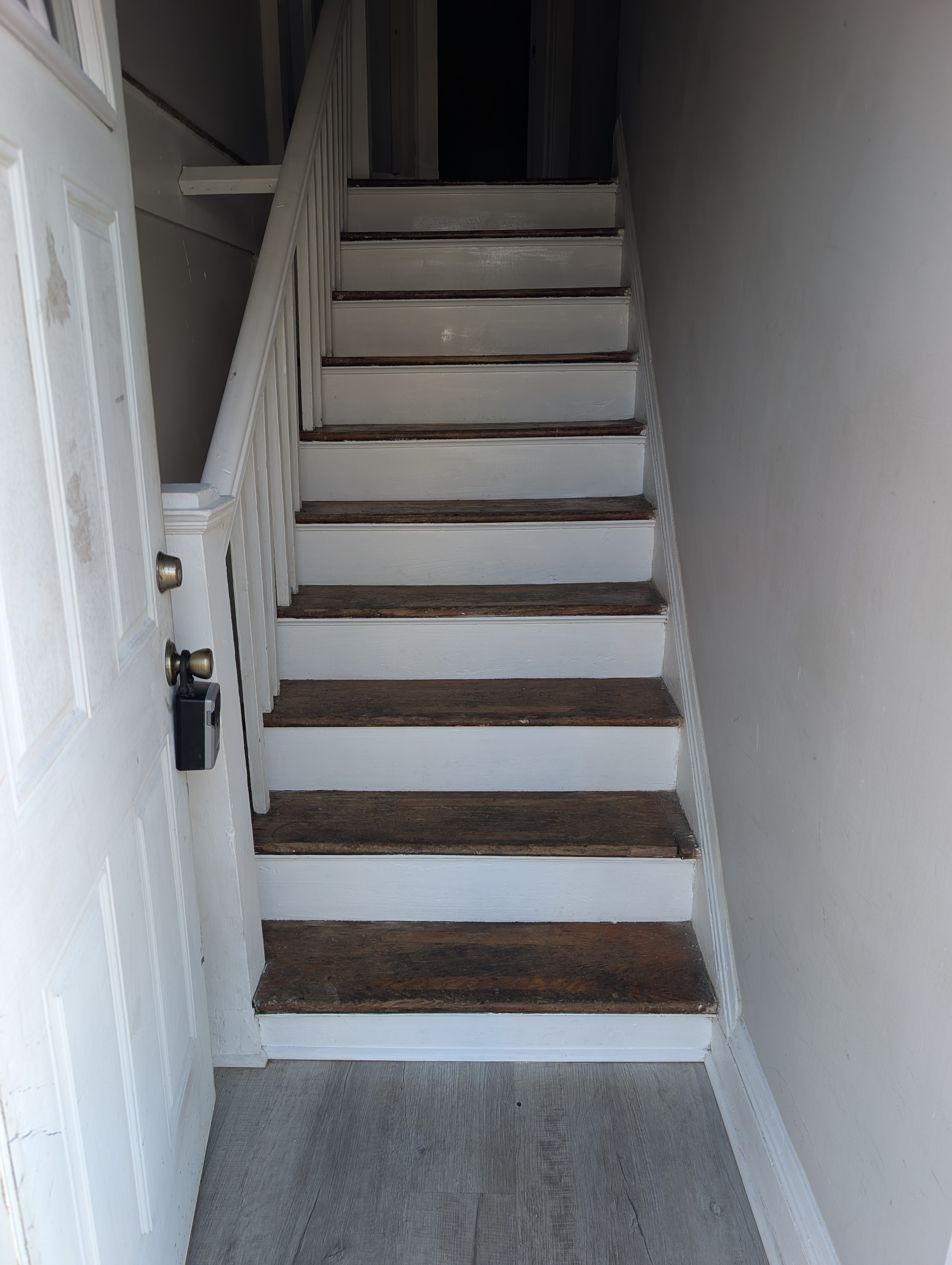 Interior stair riser painting project